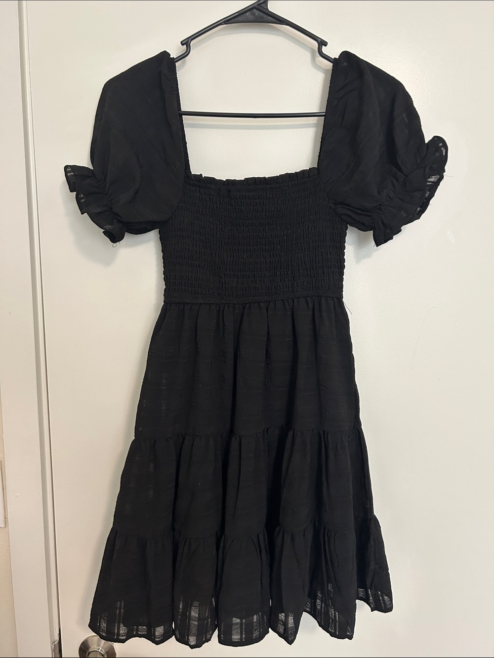 Thirty Thirty Black Smocked Dress, Size S
